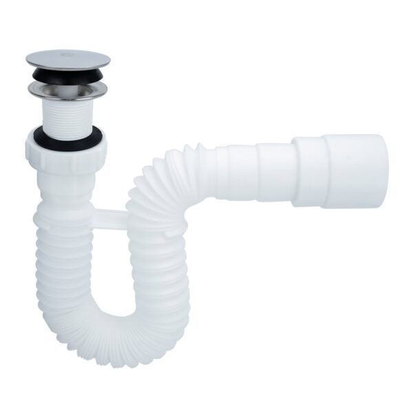 Sifon Flexible con Push para Lavamanos