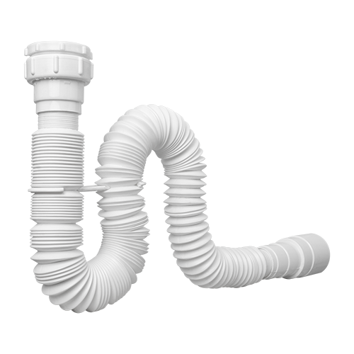 SIFON FLEXIBLE EXTRALARGO NACIONAL BLANCO