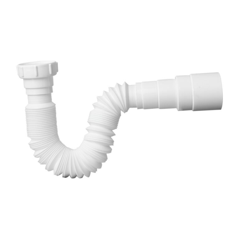 Sifon Flexible Sencillo Nacional Blanco