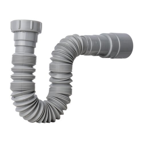 Sifon Flexible Sencillo Nacional Gris