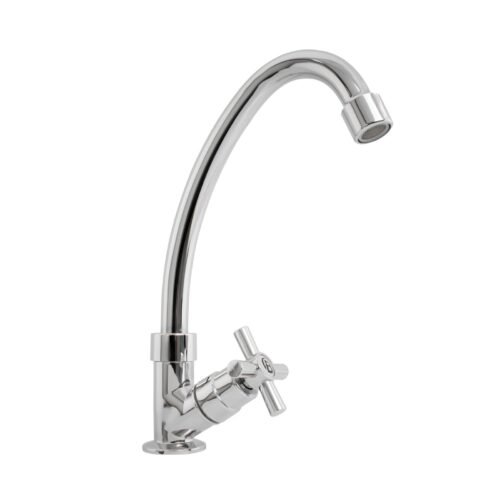 YW008_1-1.jpg Llave Sencilla Lavaplatos Meson con Economizador Cuerpo en ABS Manija Tipo Pomo