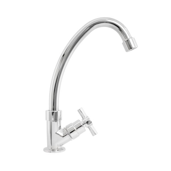 YW008_4 Llave Lavaplatos Meson en ABS Cromada Manija Tipo Cruceta