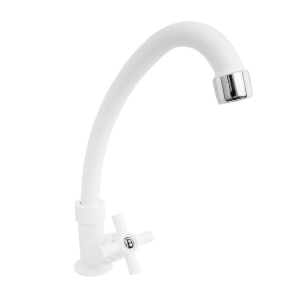 Llave Lavaplatos Meson en ABS Blanca Manija Tipo Cruceta