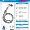 Regadera Bidet ABS Cromada Manguera Acero Inoxidable 1.2 Mts