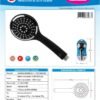 YW022-ft Teleducha Redonda Tres Funciones en ABS de 4 Negra/cromo
