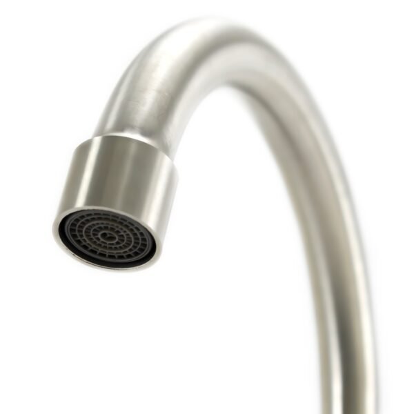 Llave Sencilla Pared Satinada Cuello Curvo