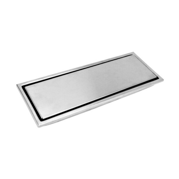 REJILLA PISO RECTANGULAR EN ACERO INOXIDALBE 30x11cm PARA BANO