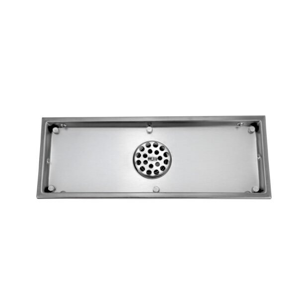 REJILLA PISO RECTANGULAR EN ACERO INOXIDALBE 30x11cm PARA BANO