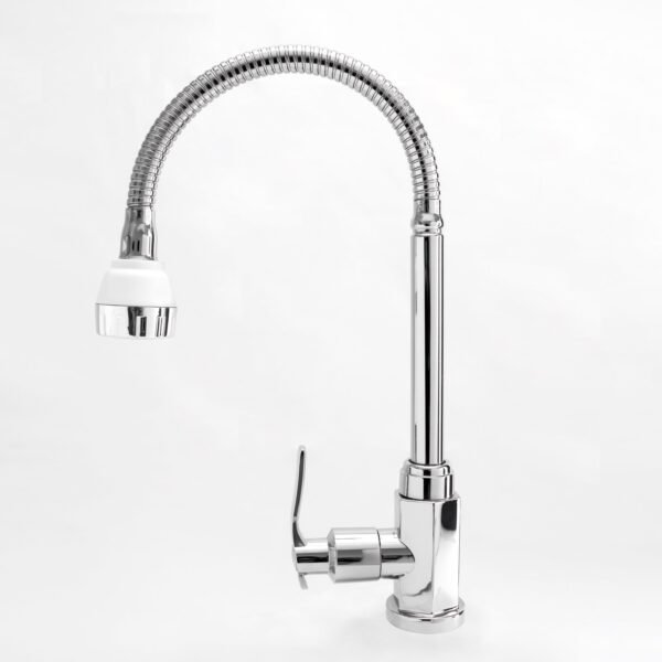 LLAVE SENCILLA  LAVAPLATOS MESON  CON ECONOMIZADOR CUERPO EN ABS MANIJA TIPO PALANCA