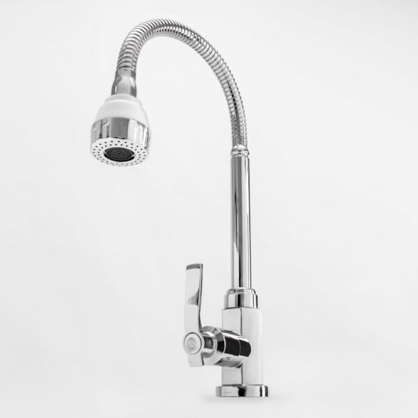 LLAVE SENCILLA  LAVAPLATOS MESON  CON ECONOMIZADOR CUERPO EN ABS MANIJA TIPO PALANCA