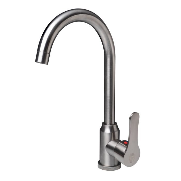 Mezclador Monocontrol Lavaplatos Cuerpo en ABS Manija Tipo Palanca Color Satinado