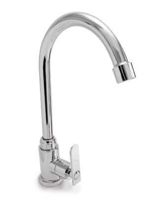 YW098_1-1.jpg Llave Sencilla Lavaplatos Meson con Economizador Cuerpo en ABS Manija Tipo Pomo