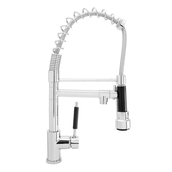 YW113_2 MEZCLADOR LAVAPLATOS EN BRONCE Y ZINC MANIJA TIPO PALANCA DOBLE SALIDA DE AGUA