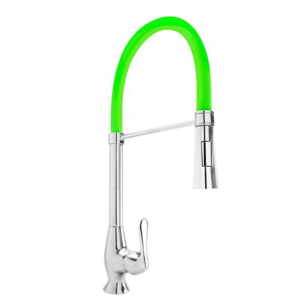 Mezclador Lavaplatos en Bronce Cuello Escualizable Color Verde