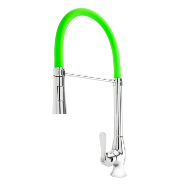 Mezclador Lavaplatos en Bronce Cuello Escualizable Color Verde