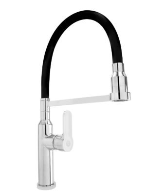 YW117-07_1-1.jpg Mezclador Lavaplatos Extraible en Acero Inoxidable # 304 Incluye Mangueras Cromado