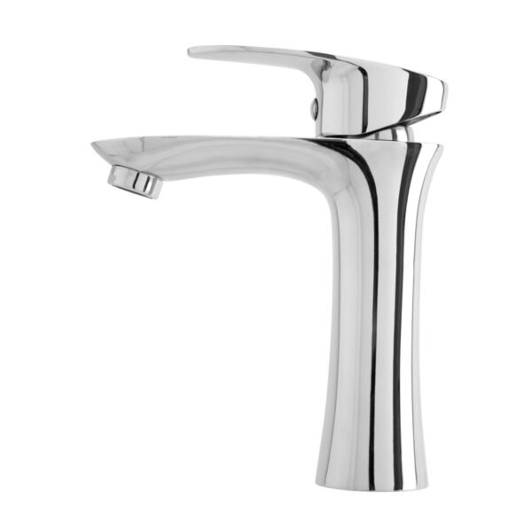 LLAVE SENCILLA LAVAMANOS EN ZINC MANIJA TIPO PALANCA CROMADO