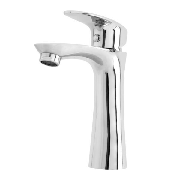 LLAVE SENCILLA LAVAMANOS EN ZINC MANIJA TIPO PALANCA CROMADO