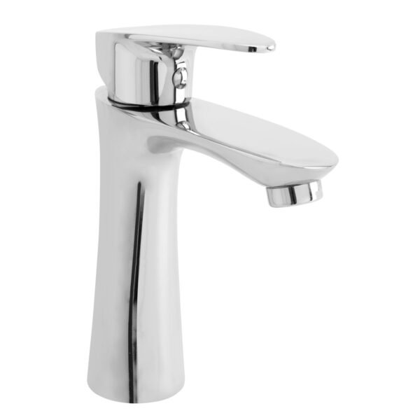 LLAVE SENCILLA LAVAMANOS EN ZINC MANIJA TIPO PALANCA CROMADO