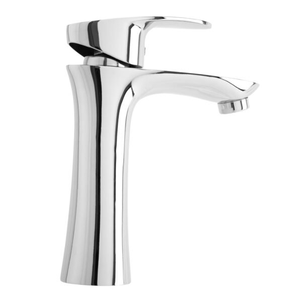 LLAVE SENCILLA LAVAMANOS EN ZINC MANIJA TIPO PALANCA CROMADO