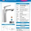Mezclador Lavamanos en Zinc con Tuerca de Ajuste en Acero Inox. Cromado