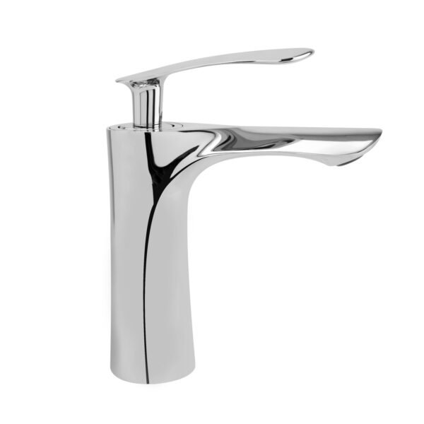 Mezclador Lavamanos en Zinc con Tuerca de Ajuste en Acero Inox. Cromado