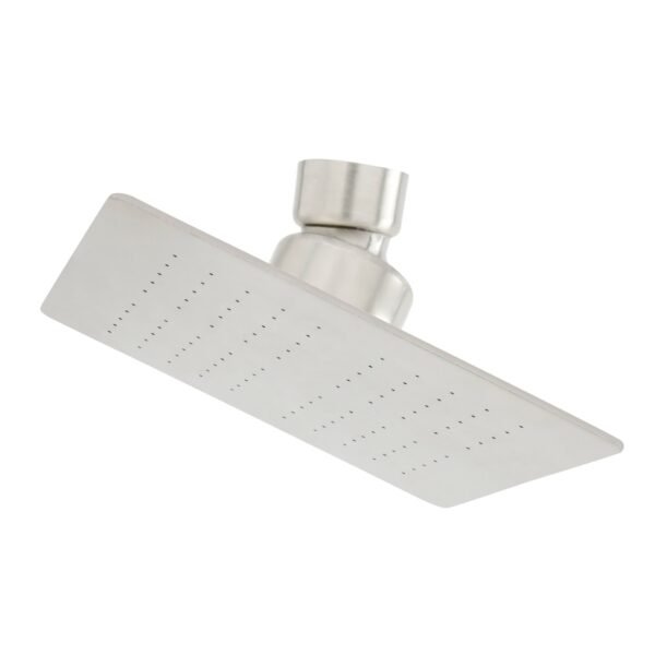 REGADERA CUADRADA PLANA DE 4  EN ACERO INOXIDABLE SATINADA