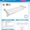 Toallero Triple Barra de 60 CM Base Cuadrada en Aluminio