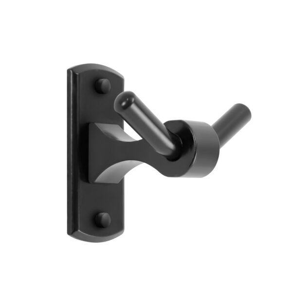 Perchero Doble Base Rectangular en Aluminio Color Negro