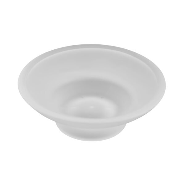 YW143-07_4 Jabonera Base Rectangular en Aluminio Color Negro Plato en Cristal