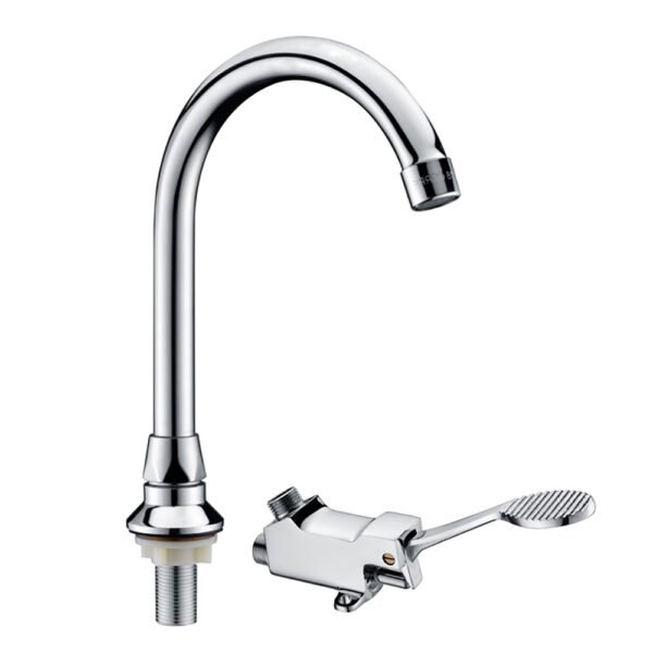 Llave de Pedal Cuerpo en Bronce y Acero Inoxidable Acabado Cromado