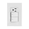 YW301_2 TOMACORRIENTE SENCILLO CON POLO A TIERRA (2P+T) + INTERRUPTOR DOBLE CONMUTABLE 10A 110V-250V - 15A 110V-250VCOLOR BLANCO