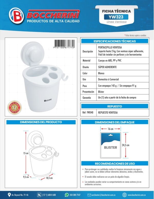 PORTACEPILLO VENTOSA