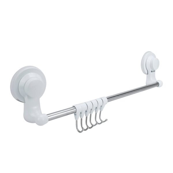 Toallero Barra con Ganchos Ventosa