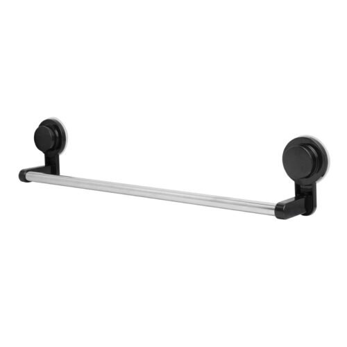 Repisa Organizadora-toallero con Ganchos Ventosa Color Negro