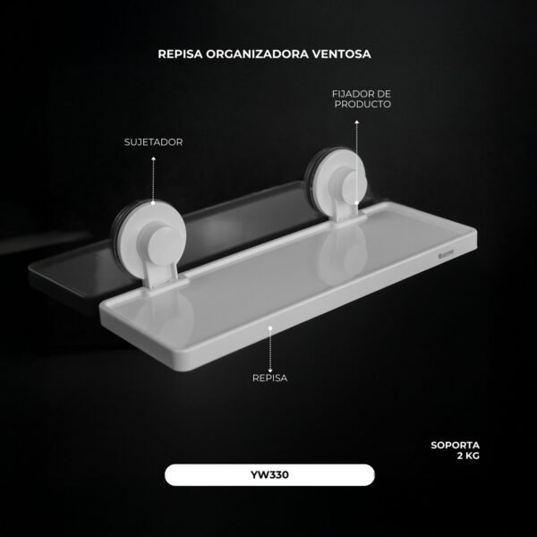 Repisa Organizadora de Bano Ventosa