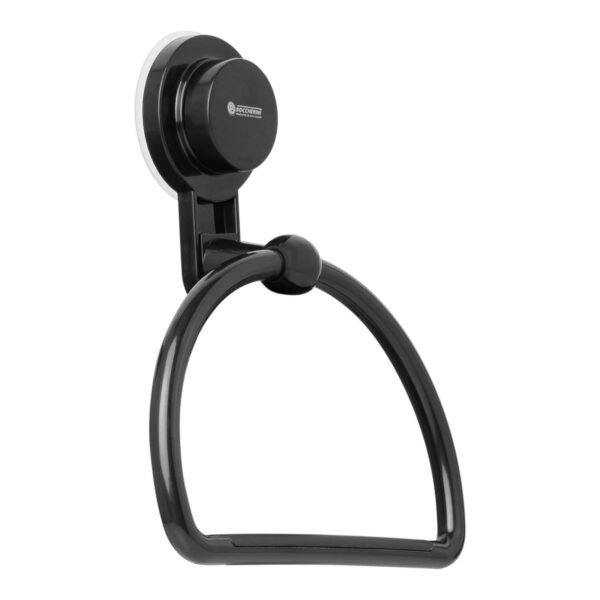 Toallero Semi-aro Ventosa Color Negro