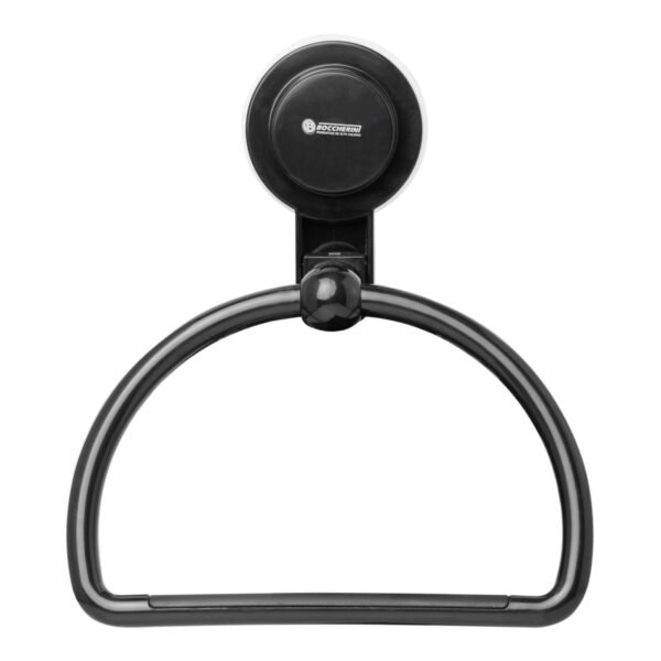 Toallero Semi-aro Ventosa Color Negro