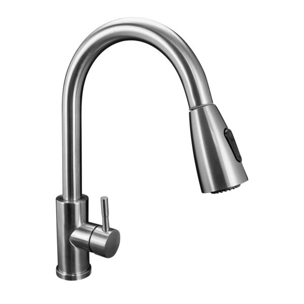 YW348-12_3 MEZCLADOR LAVAPLATOS EXTRAIBLE EN ACERO INOXIDABLE # 304 SATINADO