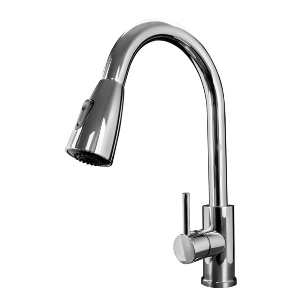 YW348_2 Mezclador Lavaplatos Extraible en Acero Inoxidable # 304 Cromado