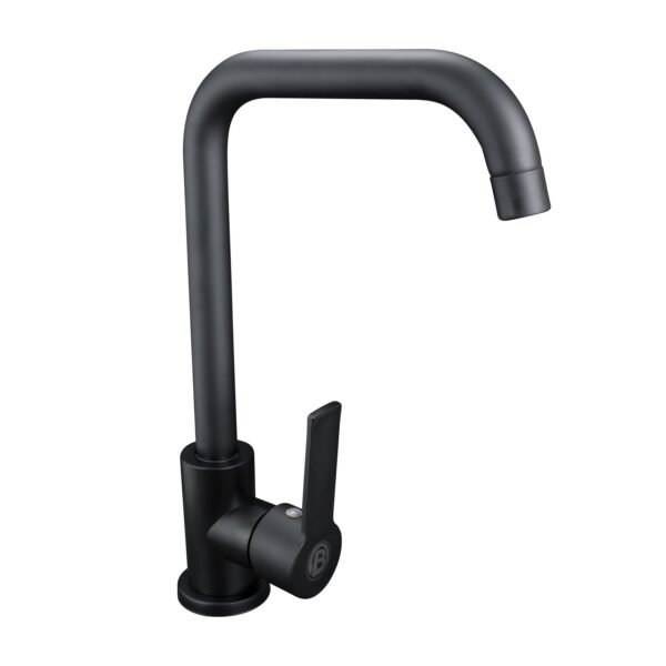 YW352-07_3 MEZCLADOR MONOCONTROL LAVAPLATOS EN ACERO INOXIDABLE # 201 COLOR NEGRO