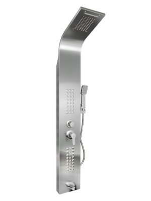 YW355_1-1.jpg Torre Ducha en Acero Inox #304 Negra con Manguera de 1.50mts 4 Funciones
