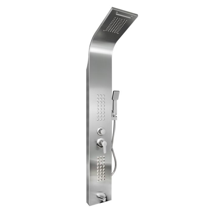 Torre Ducha en Acero Inox #304 Cromada con Manguera de 1.50mts 5 Funciones