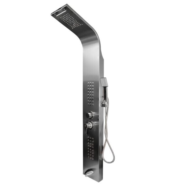 Torre Ducha en Acero Inox #304 Cromada con Manguera de 1.50mts 5 Funciones