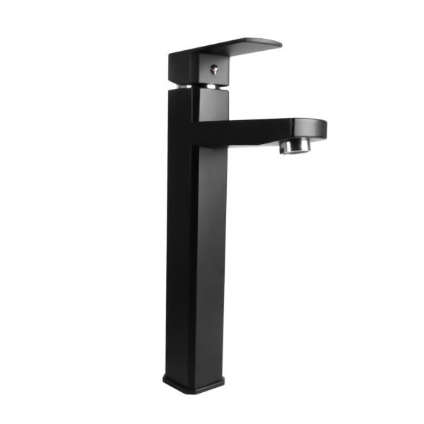 YW402-07_1-1.jpg Mezclador Lavamanos Alto Cuerpo Plástico Manija en Zinc Cartucho Ceramico 35mm Color Negro 31 CM