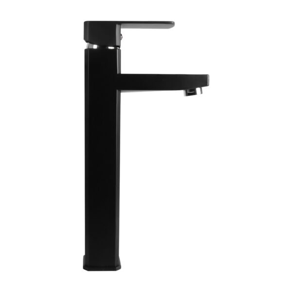 YW402-07_3 Mezclador Lavamanos Alto Cuerpo Plástico Manija en Zinc Cartucho Ceramico 35mm Color Negro 31 CM