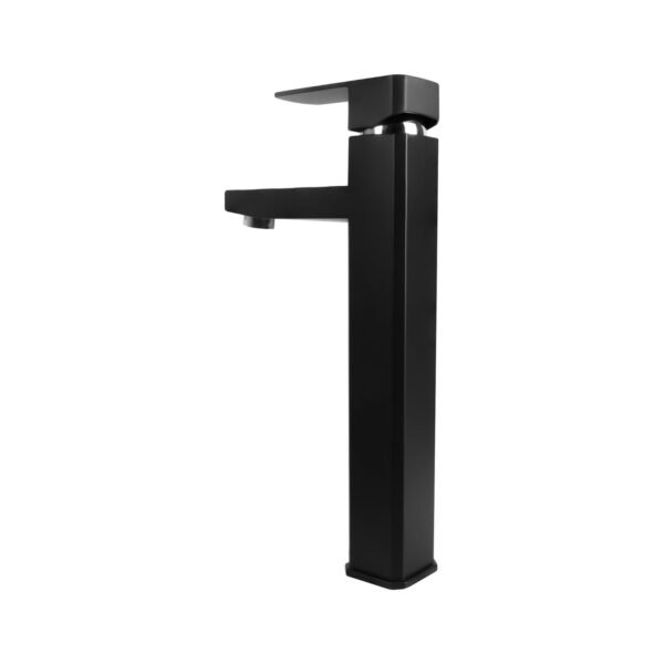 YW402-07_4 Mezclador Lavamanos Alto Cuerpo Plástico Manija en Zinc Cartucho Ceramico 35mm Color Negro 31 CM