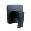 Registro Mezclador de Ducha Cuadrado Cuerpo en Laton Manija en Zinc Cartucho Ceramico 35mm Color Negro