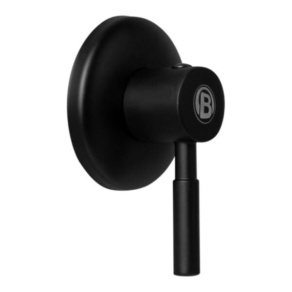 YW418-07_3 REGISTRO DUCHA AGUA FRIA CUERPO EN LATON MANIJA EN ZINC CIERRE RAPIDO COLOR NEGRO