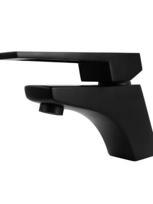 YW422-07_2 Mezclador Lavamanos Bajo Cuerpo en Laton Manija en Zinc Cartucho Ceramico 35mm Color Negro